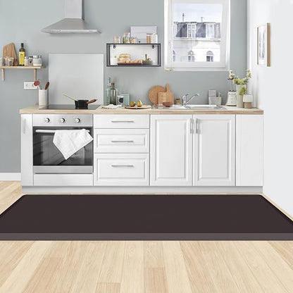 KitchenClouds Kitchen Mat Cushioned Anti Fatigue Rug 24"x70" Waterproof, Non Slip, Standing and Comfort Desk/Floor Mats for House Sink Office (Chocolate)