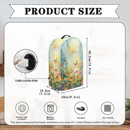 Daisy Floral Butterfly Drawstring Blender Cover Kitchen Appliance Anti Fingerprint Dust Protection Stain Resistant Coffee Maker Food Processor Cover Stand Mixer Cover