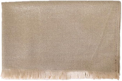 LMVERNA Women's Sparkling Metallic Soft Pashmina Shawls and Wraps Scarf in Solid Colors