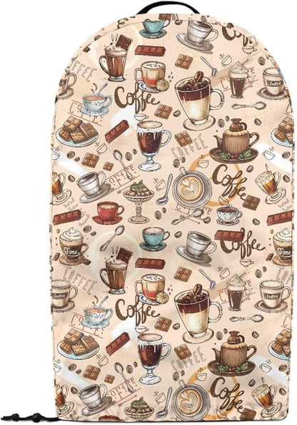 Brown Coffee Themed Patterns Blender Dust Cover Food Processor Cover Coffee Machine Appliance Covers for Kitchen Counter Blender Covers for Kitchen Machine