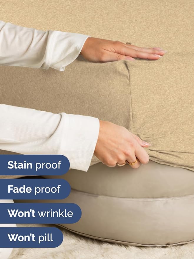 Extra Deep Queen Fitted Sheet - Hotel Luxury Single Fitted Sheet Only - Easily Fits 18 inch to 24 inch Mattress - Ultra Soft, Wrinkle Free with Extra Deep Pockets - Breathable & Comfy - Heathered Tan