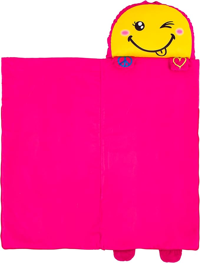 Kid's Nap Buddies Character Preschool Nap Mat, Toddler Sleeping Bag with Pillow for Daycare, Ages 3+