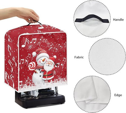 Coffee Maker Cover for Kitchen Counter Christmas Santa Claus Coffee Machine Dust Cover Keep Kitchen Appliance Clean