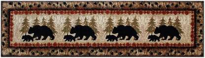 Masada Rugs, Cabin Lodge Area Rug Bear and Cub Scene (2 Feet X 7 Feet 3 Inch) Runner