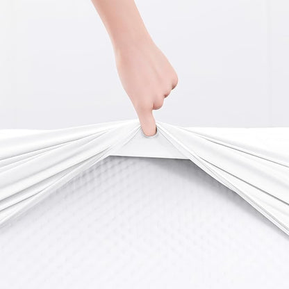 Hearth & Harbor 2 Pack California King Size Quilted Fitted Mattress Pad Cover, 100% Waterproof Mattress Protectors, Deep Pocket Fitted Mattress Cover 8" - 21" (72" x 84", White)
