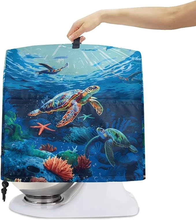 Sea Turtle Mixer Cover 4.5-5 Qt Stand Mixer Kitchen Aid Covers Counter Food Processor Covers Dust Protection Stand Coffee Maker Home Kitchen Appliance Decor