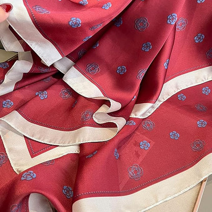 Fashion Scarves Scarf 100% Silk Feeling Scarf Silk Like Scarves Long Lightweight Sunscreen Shawls for Women