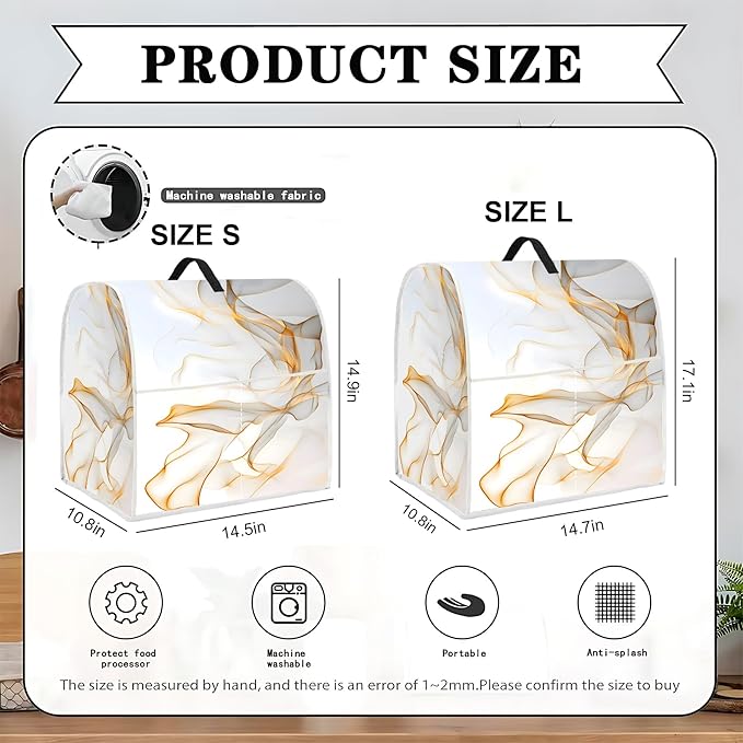 Mixer Dust Cover for 8.5-9.5 Qt Stand Mixer, Cloth Cover with 2 Storage Pockets for Stand Mixer Protective Covers Large for 8.5-9.5 Quart Mixer