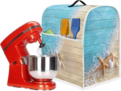 Starfish Kitchen Mixer Cover Compatible with 4.5-5 Quart, Novelty Decorations for Home Kitchen Appliance Dustproof Cover Universal for Air Fryers, Coffee Makers Gift for Holiday