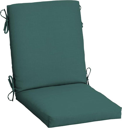 Arden Outdoor Dining Chair Cushion, 20 x 20, Rain-Proof, Fade Resistant, 20 x 20, Peacock Blue Green Texture