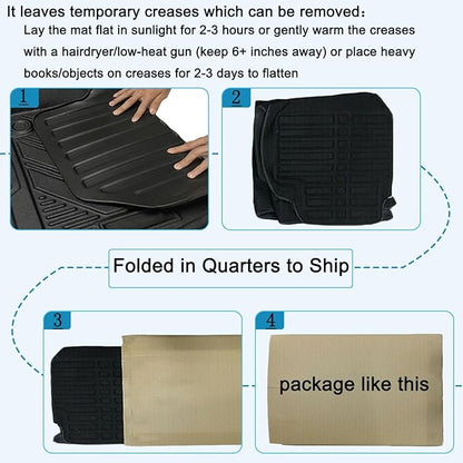 Camry Cargo Liners - All-Weather Protector 3D Custom-Fit Waterproof Durable Odorless TPO High-Raised Edge Flexible Rear Trunk Tray Floor mats Compatible with 2007-2011 Toyota Camry