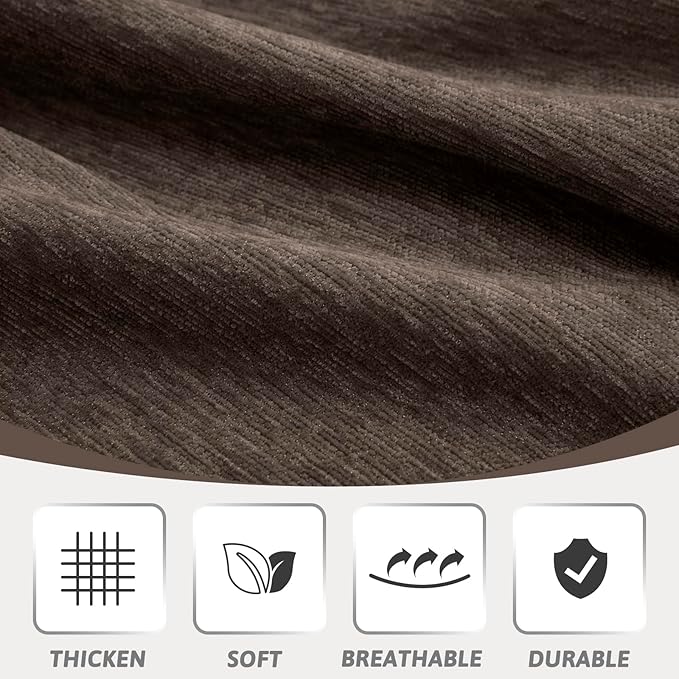 MEETSKY Washable Sofa Covers Couch Cover Loveseat Sofa Slipcover for Reclining Couch 2 Seat，Soft Throws Cover Home Decorative for Living Room, 71" x 102",Dark Chocolate