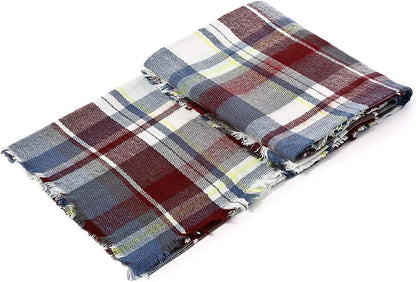 American Trends Women's Cozy Warm Winter Fall Blanket Scarf Stylish Soft Chunky Checked Giant Scarves Shawls