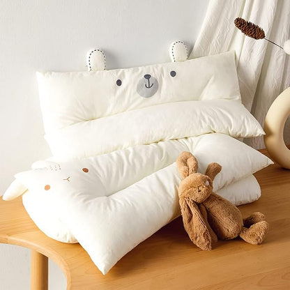 Choc chick Toddler Pillow,20X14inches Machine Washable Soft Hypoallergenic Kids Pillows,Child Cute Animal Perfect Toddler Pillows for Sleeping 2 Year Old (Bear)