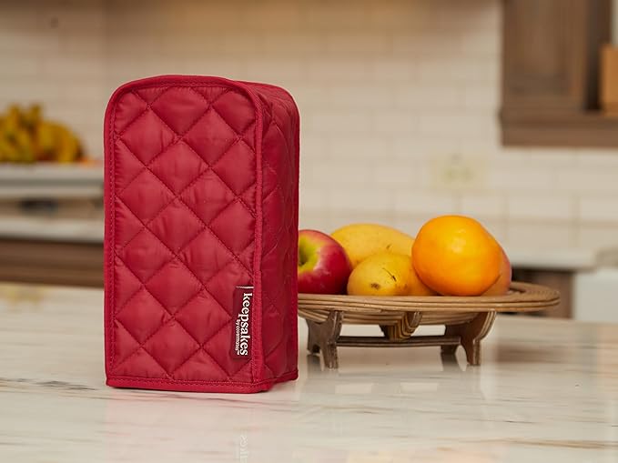 Covermates Keepsakes - Coffee Maker Cover - Dust Protection - Stain Resistant - Washable - Appliance Cover, Red