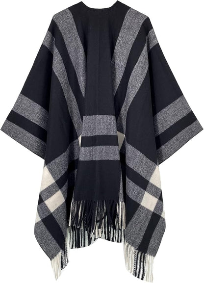 Breezy Lane Women's Shawl Wraps Warm Poncho Ruana Wrap Cardigan