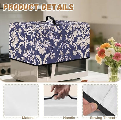Microwave Oven Universal Dust Cover, Vintage Pattern Waterproof Polyester Fabric Dust Cover Heat-Resistant Air Fryer Dust Cover Appliance Airfryer Dust Jacket