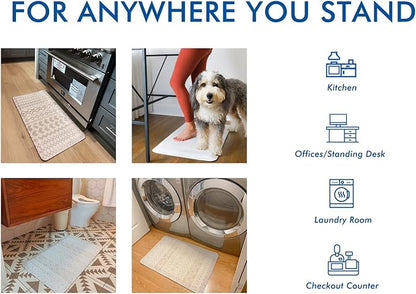 Klay Home Kitchen mats for Floor Anti Fatigue, 3/4" Thick 100% PU Memory Foam Kitchen mat, Padded Kitchen mat, Cushion Kitchen Sink Rug - Waterproof - Non-Slip - Well-Made (Medium 20" x 39", Marble)