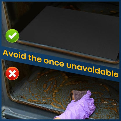 16 X75 Inch Oven Liner for Bottom of Oven, Reusable and Thick Heavy Duty Non Stick Teflon Oven Mats Cut to Custom Fit Electric, Gas, Toaster, Convection, Microwave and Grills