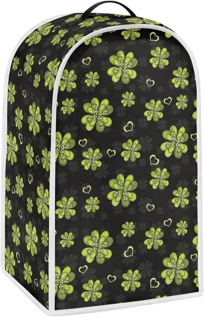 Talayituse Shamrock Heart Print Blender Dust Cover, Fingerprint Protection Cover for Stand Mixer or Coffee Machine, Home Kitchen Appliance Covers for Stain Dust Resistant Supplies Decor