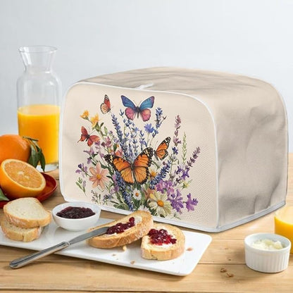 ZFRXIGN Flower Butterfly Toaster Cover Small Appliance Covers Toaster Cover 4 Slice Kitchen Decor Toaster with Top Handle Toaster Bag Dust Cover Beige Daisy Toaster Cover