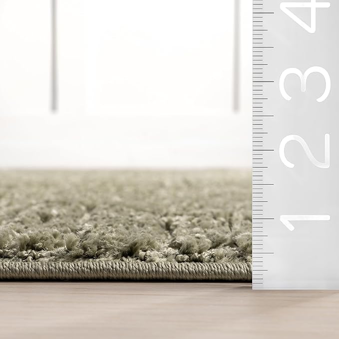nuLOOM Kerry Green, 7'10" x 10', Geometric, Soft and Cozy, High Traffic, Stain Resistant, Easy Clean, Durable Area Rug for Bedroom, Living Room, Dining Space, Den, Foyer, Entryway