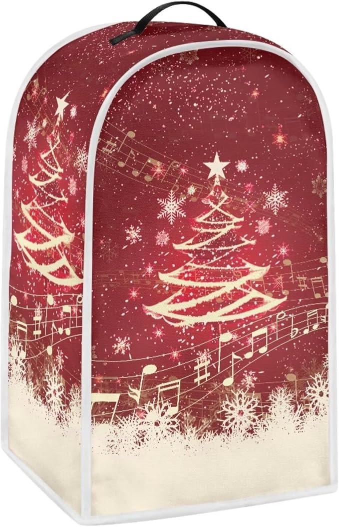 Christmas Blender Cover for Kitchen Countertop Xmas Tree Small Appliance Dust Cover Kitchen Decor Food Processor Protector with Handle Blender Protection Accessories Gift for Holiday