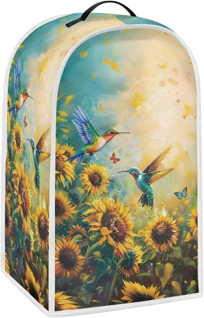 Blender Covers for Kitchen, Stand Mixer or Coffee Maker Appliance Dust Covers with Handle for Home Kitchen Decor, Sunflower Birds Print