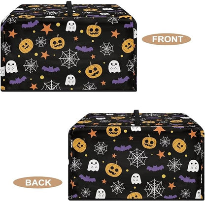 Microwave Ovens Dust Cover, Halloween Spiderweb Polyester Waterproof Countertop Microwave Dust Cover Dustproof Tear-Resistant for Most Standard Sizes Easy to Clean