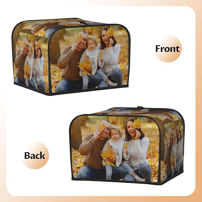 Custom Toaster Cover Personalized Waterproof Appliance Cover with Pocket Dustproof Oxford Fabric Machine Protector Fits Standard 4 Slice Toasters for Home Kitchen