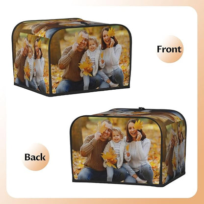 Custom Toaster Cover Personalized Waterproof Appliance Cover with Pocket Dustproof Oxford Fabric Machine Protector Fits Standard 4 Slice Toasters for Home Kitchen