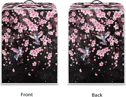 Coffee Maker Cover Hummingbird Cherry Blossom Coffee Maker Cover for Kitchen Counter Dust Protector