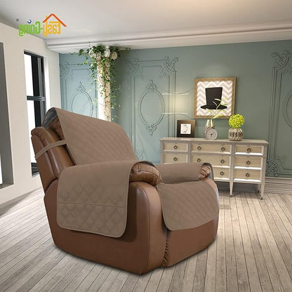 Easy-Going Sofa Slipcover Waterproof Oversized Recliner Chair Cover Non-Slip Fabric Couch Cover for Living Room Washable Furniture Protector for Pets Kids Children Dog Cat (Oversized Recliner, Camel)
