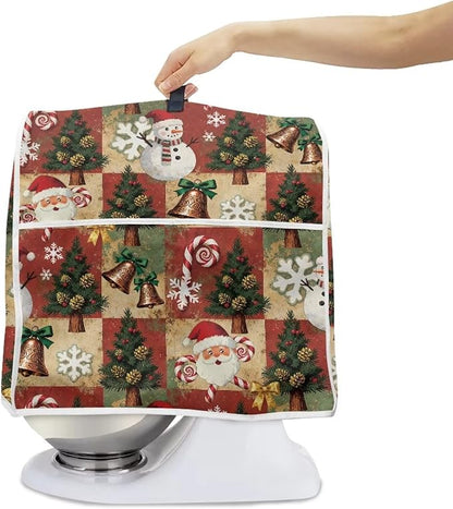 Christmas Stand Mixer Cover 6-8Qt Retro Mixer Cover Washable Anti-Stain Appliance Covers for Kitchen Counter Mixer Parts & Accessories Christmas Decor Gift for Friends