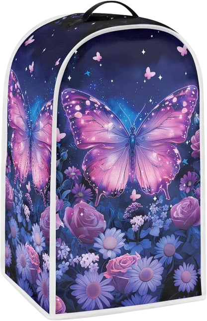 Talayituse Butterfly Rose Daisy Flower Print Blender Dust Cover, Fingerprint Protection Cover for Stand Mixer or Coffee Machine, Home Kitchen Appliance Covers for Stain Dust Resistant Supplies