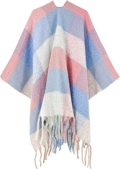 Breezy Lane Women's Shawl Wraps Warm Poncho Ruana Wrap Cardigan
