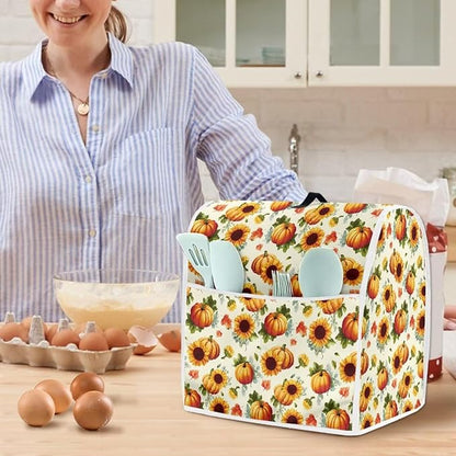Sunflower Mixer Cover for Kitchen Aid 4.5-5 Qt Mixer Small Appliance Dust Covers Universal for Air Fryers, Coffee Makers, Fall Decoration for Home Gift for Friends