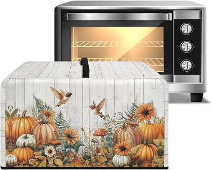 Microwave Oven Dust Cover, Thanksgiving Hummingbird Polyester Dust Cover for Microwave Oven for Most Microwaves Oven Cloth Covers Waterproof Microwaves Dusts Covers Anti-Scratch