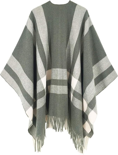 Breezy Lane Women's Shawl Wraps Warm Poncho Ruana Wrap Cardigan