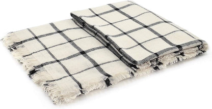 American Trends Women's Cozy Warm Winter Fall Blanket Scarf Stylish Soft Chunky Checked Giant Scarves Shawls