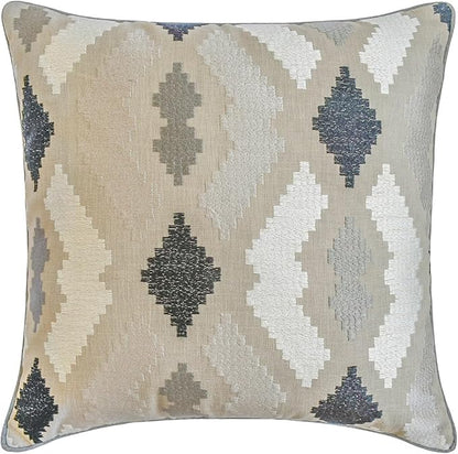 The HomeCentric King/Queen/Twin Beige Decorative Bed Runner CA King 86"x18" Bed Runner Without Pillow Cover, Embroidery,Aztec Bed Scarf on Linen Fabric - Thread Tale