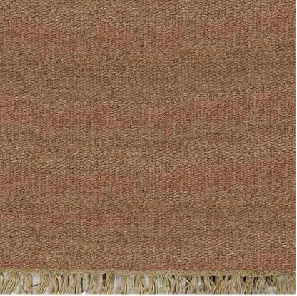 Rugsotic Carpets Hand Woven Flat Weave Kilim Wool 7'x9' Area Rug Solid Cream D00111