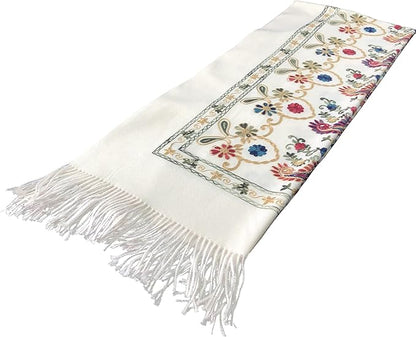 Urban CoCo Women's Embroidered Tassel Long Shawl Oversize Scarf Wraps for Women