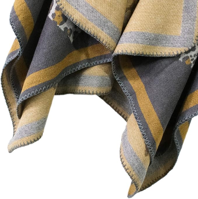 Women's Vintage Pattern Open Front Poncho Cape Shawl Winter Shawl Wraps