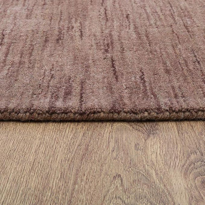 Hand Knotted Loom Wool ECO-Friendly Area Rugs - 8'x10', Rectangle, Light Brown Color, Solid Plain Design, High Pile Thick Handmade Anti Skid Rugs for Living Room (L00111)