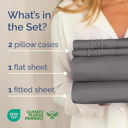 Full XL Bed Sheets - Extra Long Extended Full Sheet – Luxurious, Easy-Fit Sheet Set - Fits between 8” to 16" Deep Pockets, 54" x 80" for Full XL Mattresses - Ideal for Extra Long Full Beds