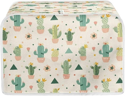 ZFRXIGN Cactus Toaster Cover 4 Slice Wide Slot Toaster Dust Covers Oven Cover Stain Resistant Kitchen Small Appliance Cover with Top Handle Home Decor Mexican Toaster Cover Beige