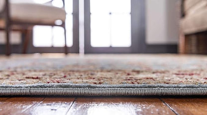 Unique Loom Voyage Collection Traditional Oriental Classic Intricate Design Area Rug (3' 3 x 5' 3 Rectangular, Light Blue/Gold)