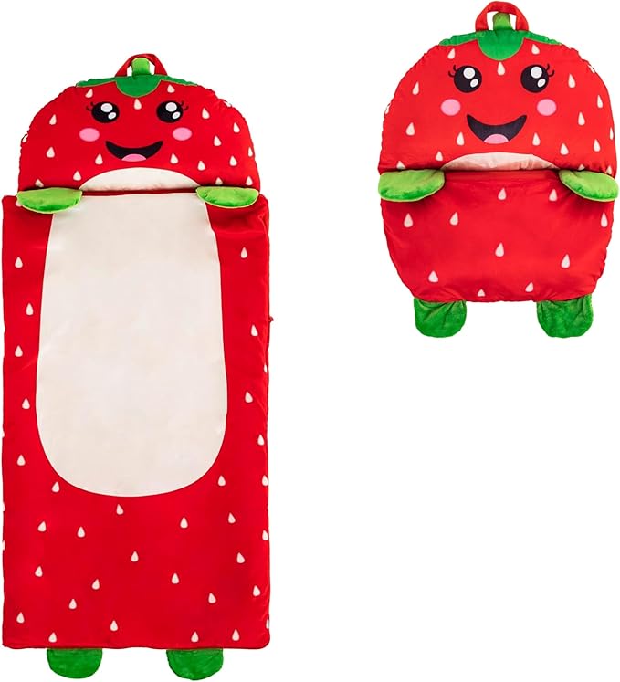 Kid's Nap Buddies Character Preschool Nap Mat, Toddler Sleeping Bag with Pillow for Daycare, Ages 3+