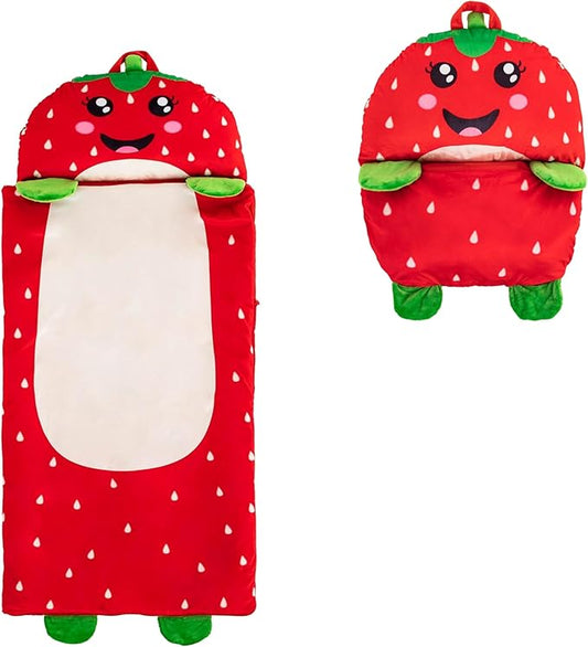 Kid's Nap Buddies Character Preschool Nap Mat, Toddler Sleeping Bag with Pillow for Daycare, Ages 3+